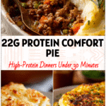 Golden baked Shepherd Pot Pie with seasoned ground beef filling and mashed potato topping in an easy Shepard's Pie Recipe style.